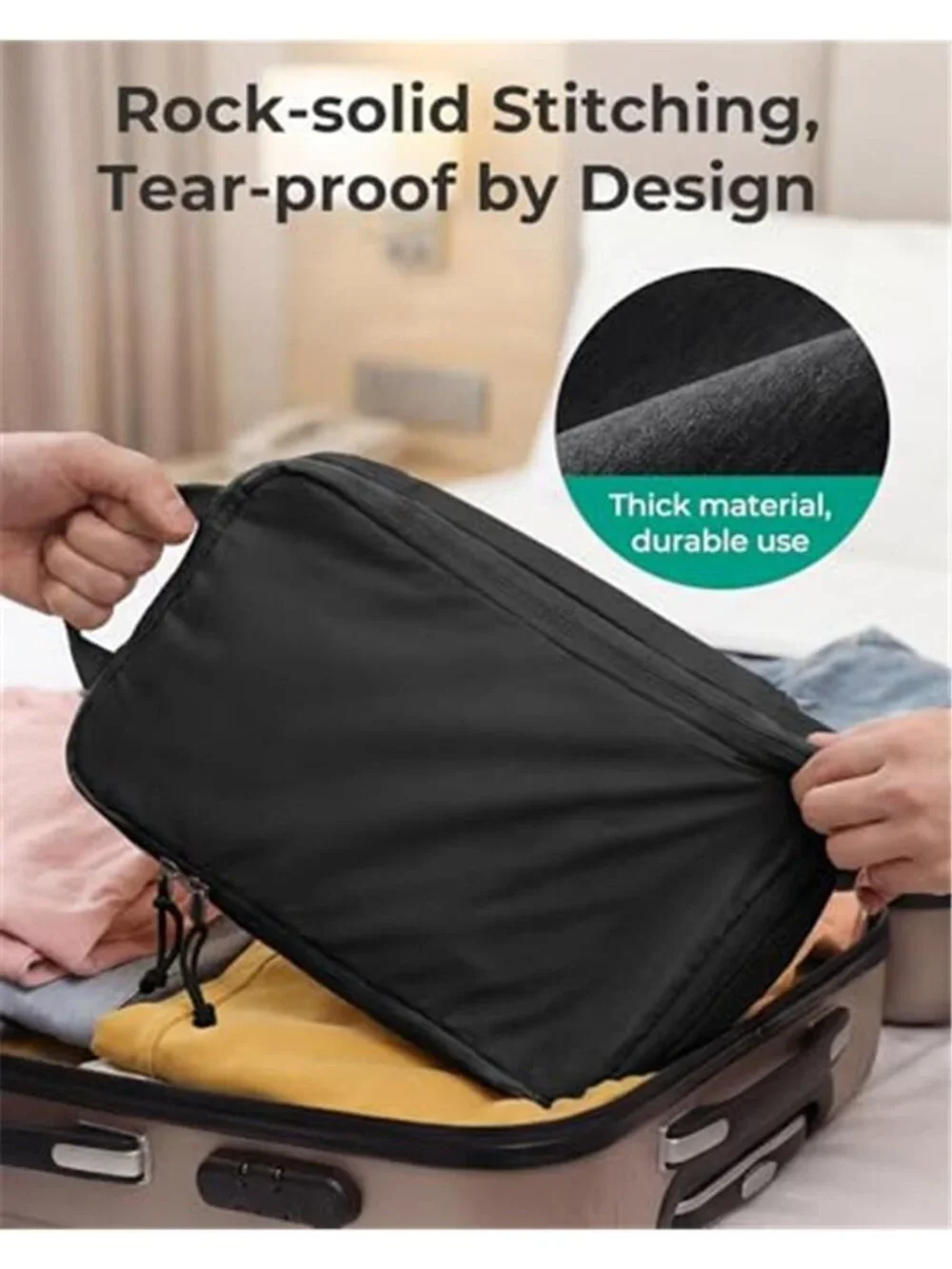 Compression Packing Cubes Travel Luggage Organizer Set Suitcase Storage Bags